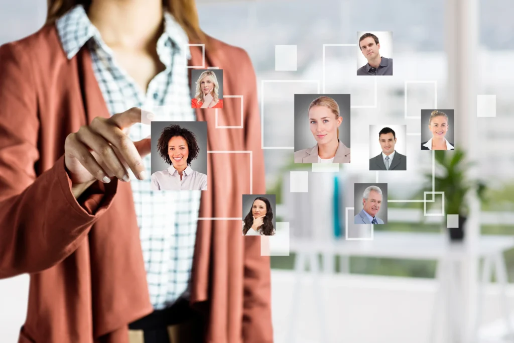 Recruiter selecting candidate profiles